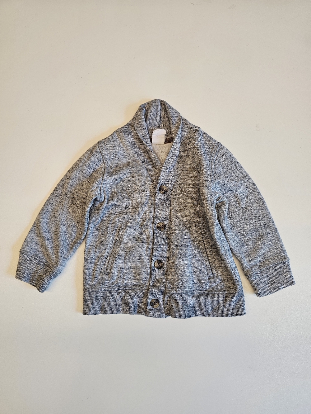 EUC | H&M | 12-18M | Gray Shawl Collar Button Cardigan Sweater Jacket